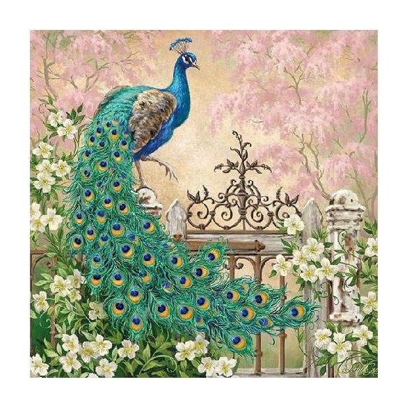 AMB.13313175 Noble Peacock papírszalvéta 33x33cm,20db-os