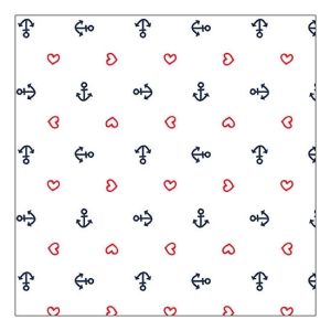 AMB.13313345 Anchor Heart White papírszalvéta 33x33cm, 20db-os