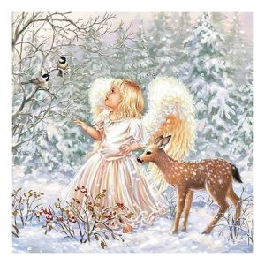 AMB.33313470 Winter Angel papírszalvéta 33x33cm,20db-os