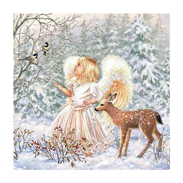 AMB.33313470 Winter Angel papírszalvéta 33x33cm,20db-os