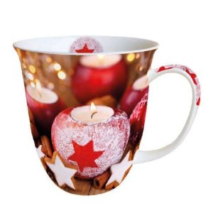 AMB.38413400 Star On Candle porcelánbögre 0,4l