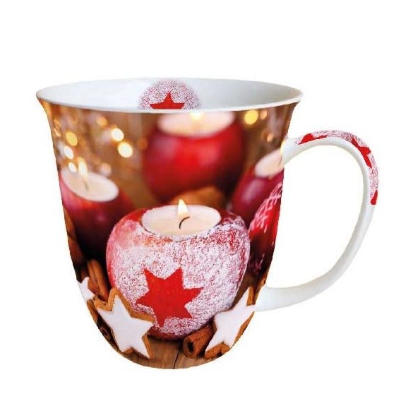 AMB.38413400 Star On Candle porcelánbögre 0,4l