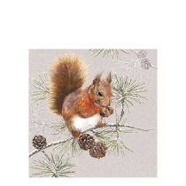   AMB.32513445 Squirrel In Winter papírszalvéta 25x25cm,20db-os