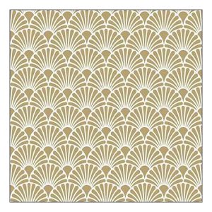 AMB.13313735 Art Deco Gold White papírszalvéta 33x33cm,20db-os