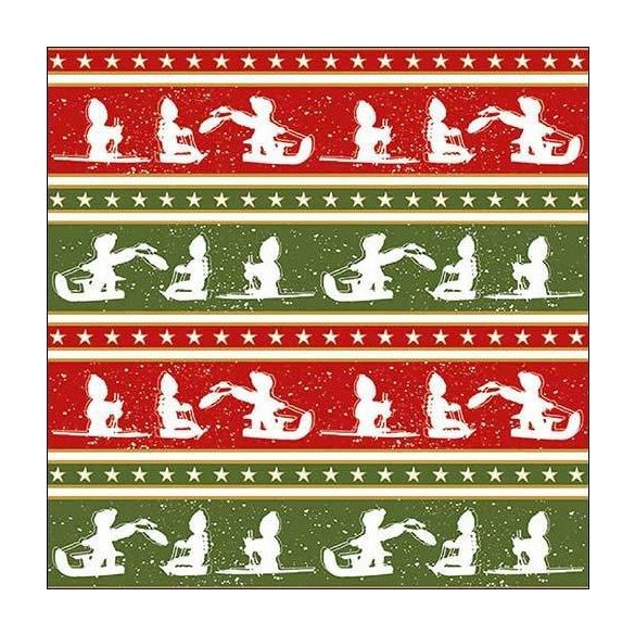 AMB.33313605 Sleigh Ride papírszalvéta 33x33cm,20db-os