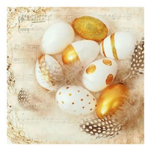 AMB.23312795 Golden Eggs papírszalvéta 33x33cm,20db-os