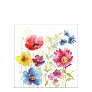 AMB.12513950 Aquarell Meadow papírszalvéta 25x25cm,20db-os