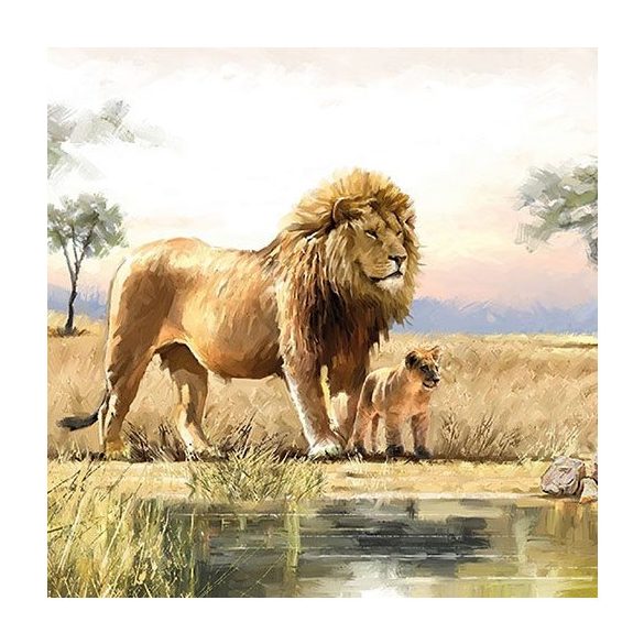 AMB.13314060 Lions papírszalvéta 33x33cm,20db-os