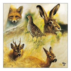 AMB.13314435 Wild Animals Collage papírszalvéta 33x33cm, 20db-os