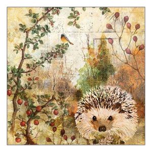AMB.13314450 Autumn Hedgehog papírszalvéta 33x33cm, 20db-os