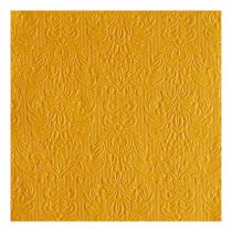   AMB.13314258 Elegance ocher dombornyomott papírszalvéta 33x33cm,15db-os