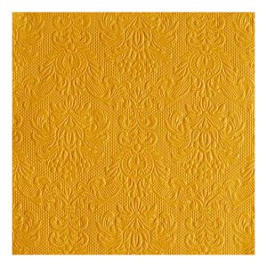 AMB.13314258 Elegance ocher dombornyomott papírszalvéta 33x33cm,15db-os