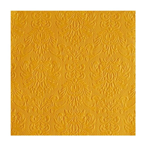 AMB.13314258 Elegance ocher dombornyomott papírszalvéta 33x33cm,15db-os