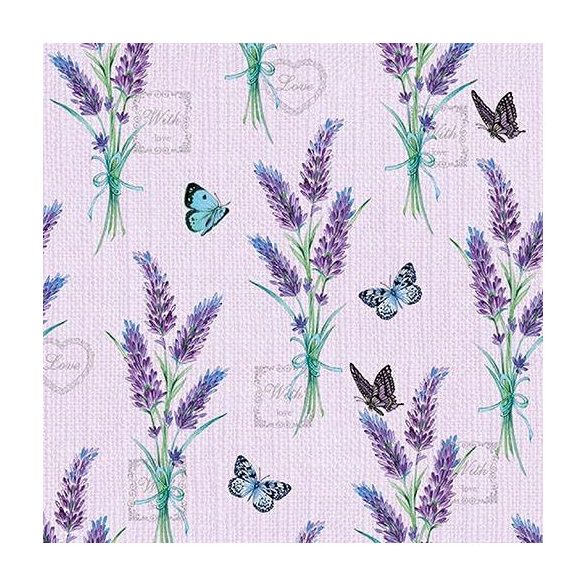 AMB.13314226 Lavender With Love Lilac papírszalvéta 33x33cm,20db-os
