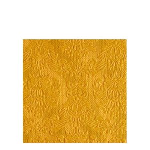 AMB.12514258 Elegance ocher dombornyomott papírszalvéta 25x25cm, 15db-os