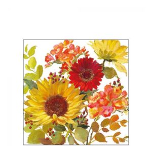 AMB.12515020 Sunny Flowers Cream papírszalvéta 25x25cm,20db-os