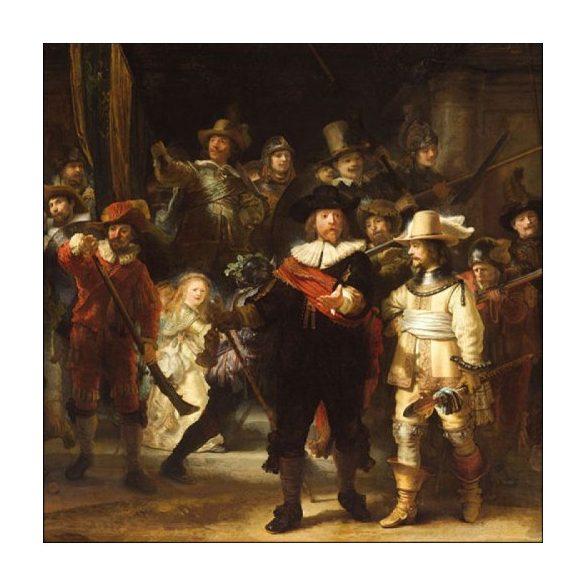 AMB.13315085 Night Watch  papírszalvéta 33x33cm,20db-os (Rembrandt:Éjjeli őrjárat)