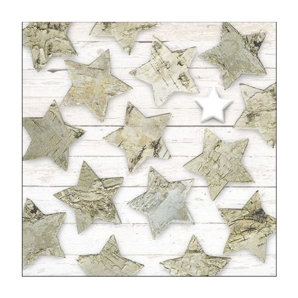 AMB.33315680 Birch Stars papírszalvéta 33x33cm, 20db-os