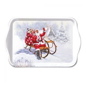 AMB.33715280 Santa On Sledge műanyag kistálca 13x21cm