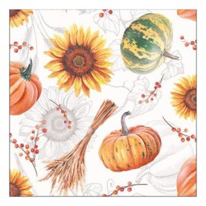 AMB.13315635 Pumpkins & Sunflowers papírszalvéta 33x33cm, 20db-os