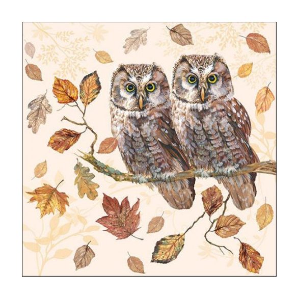 AMB.13315460 Owl Couple papírszalvéta 33x33cm, 20db-os