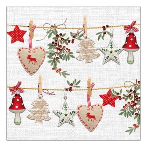 AMB.33315450 Rustical Christmas papírszalvéta 33x33cm, 20db-os