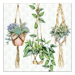 AMB.13316035 Hanging Plants papírszalvéta 33x33cm,20db-os