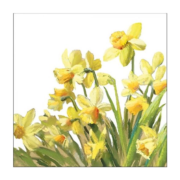 AMB.13316195 Golden Daffodils papírszalvéta 33x33cm, 20db-os