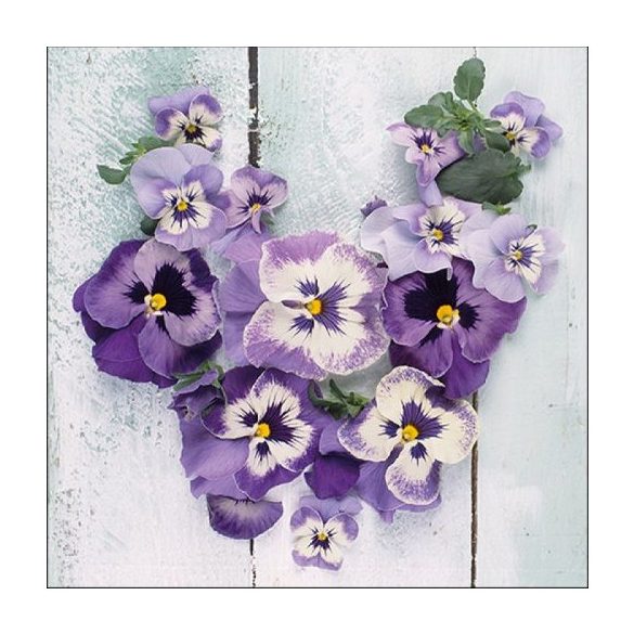 AMB.13316070 Pansy Heart papírszalvéta 33x33cm, 20db-os