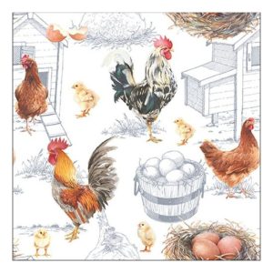 AMB.13315875 Chicken Farm papírszalvéta 33x33cm, 20db-os