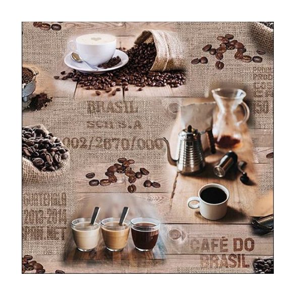 AMB.13316075 Brasil Coffee papírszalvéta 33x33cm,20db-os