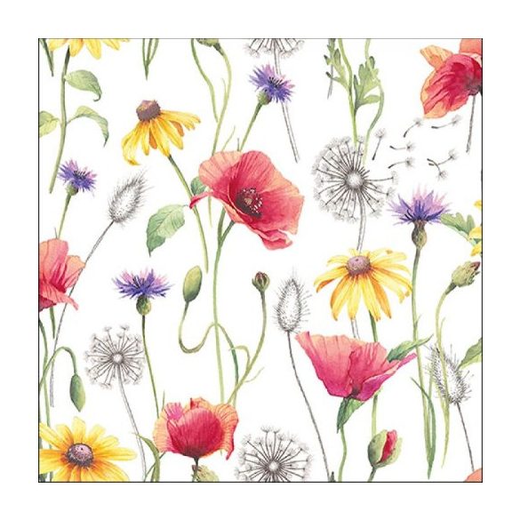 AMB.13315890 Poppy Meadow papírszalvéta 33x33cm, 20db-os