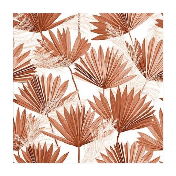 AMB.13316240 Palm Leaf Brown papírszalvéta 33x33cm,20db-os