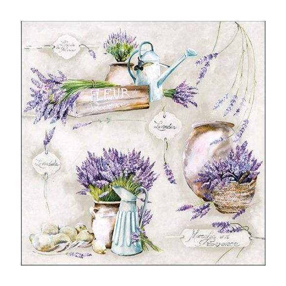 AMB.13315930 Fleur de Provence papírszalvéta 33x33cm,20db-os