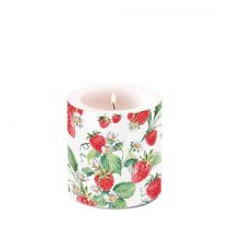   AMB.19215915 Garden Strawberries átvilágítós gyertya 8x7,5cm