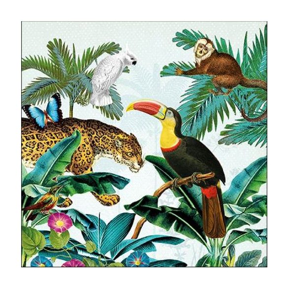 AMB.13315905 Tropical Animals papírszalvéta 33x33cm,20db-os