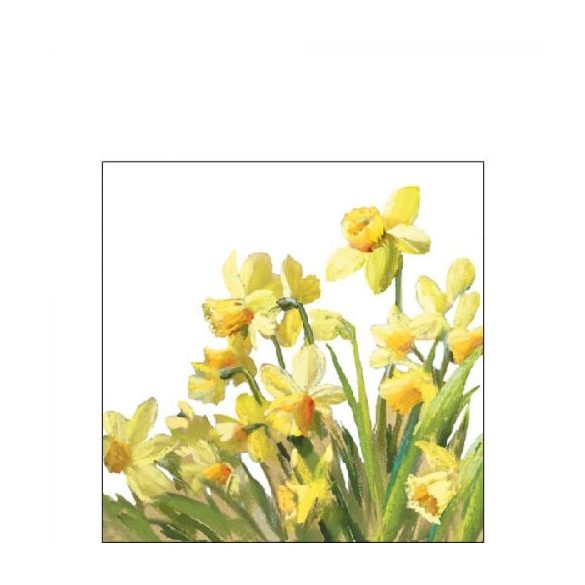 AMB.12516195 Golden Daffodils papírszalvéta 25x25cm, 20db-os