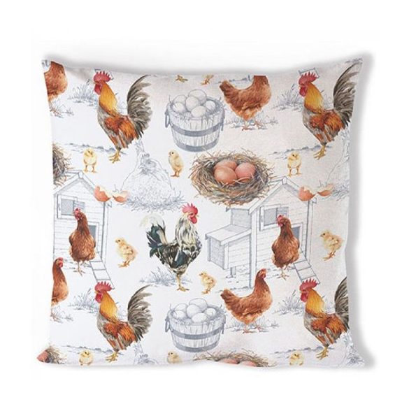 AMB.16215875 Chicken Farm párnahuzat 40x40cm, 100% pamut