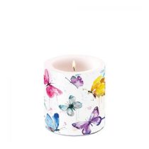   AMB.19216265 Butterfly Collection white átvilágítós gyertya 8x7,5cm
