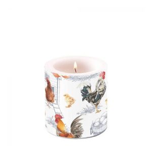 AMB.19215875 Chicken Farm átvilágítós gyertya 8x7,5cm 