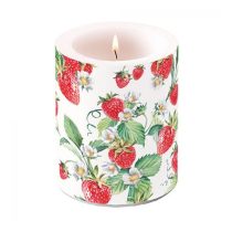   AMB.19115915 Garden Strawberries átvilágítós gyertya 12x10cm