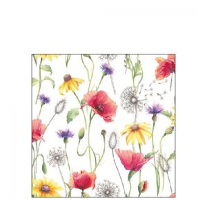 AMB.12515890 Poppy Meadow papírszalvéta 25x25cm, 20db-os