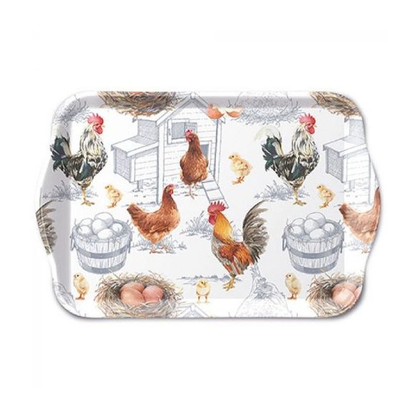 AMB.13715875 Chicken Farm műanyag kistálca 13x21cm