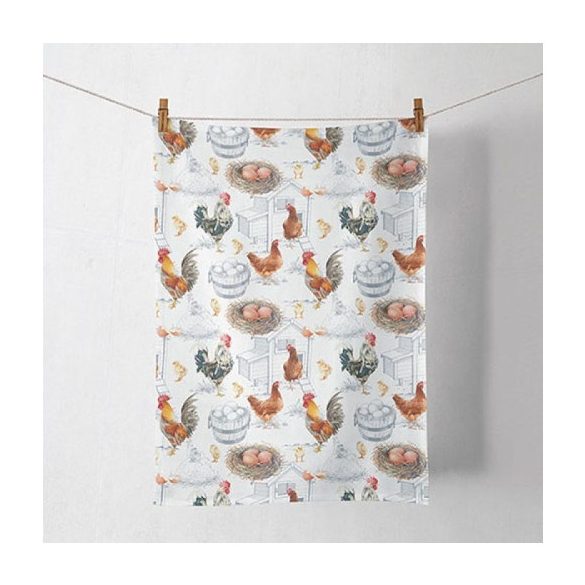 AMB.17815875 Chicken Farm konyharuha 50x70cm, 100% pamut