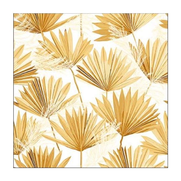 AMB.13316241 Palm Leaf Gold papírszalvéta 33x33cm,20db-os