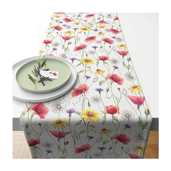 AMB.16615890 Poppy Meadow asztali futó 40x150cm, 100% pamut