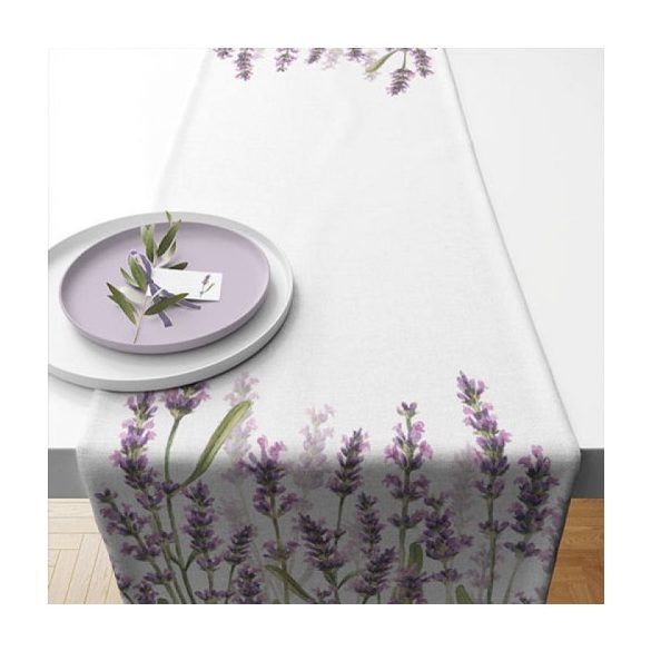 AMB.16615985 Lavender Shades White asztali futó 40x150cm, 100% pamut 