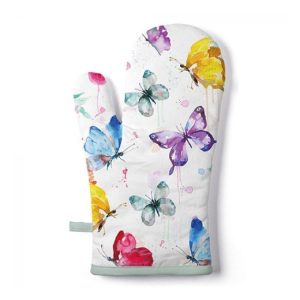 AMB.16416265 Butterfly Collection white edényfogó kesztyű 18x30cm,100% pamut