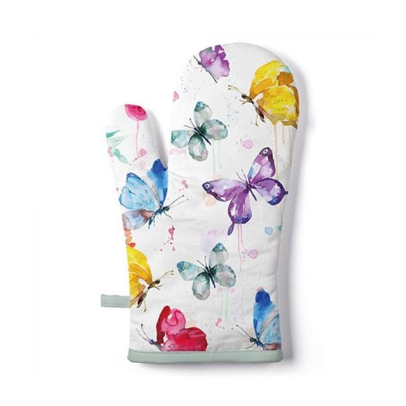 AMB.16416265 Butterfly Collection white edényfogó kesztyű 18x30cm,100% pamut