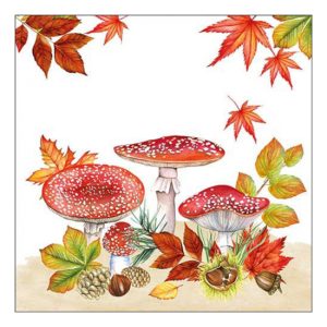 AMB.13316745 Fly agaric group papírszalvéta 33x33cm, 20db-os